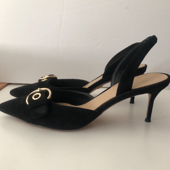 VERONICA BEARD  Roxy Buckle Slingback Pumps - Black - Picture 9 of 15